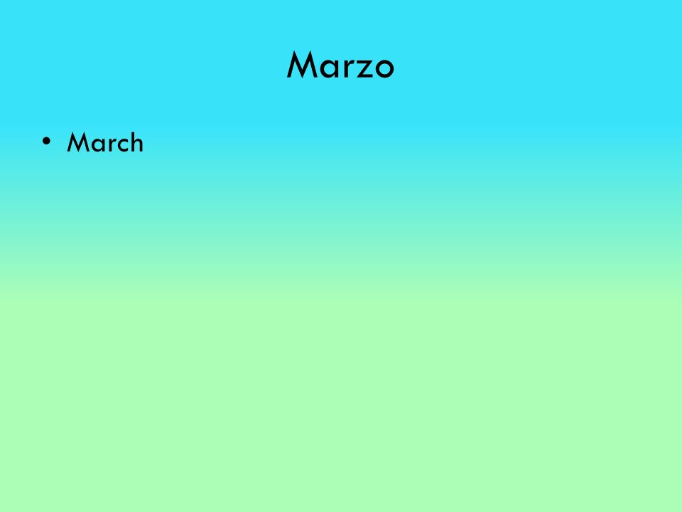 Marzo March