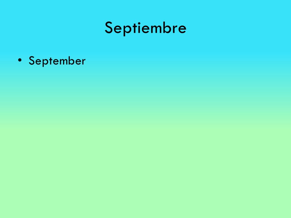 Septiembre September