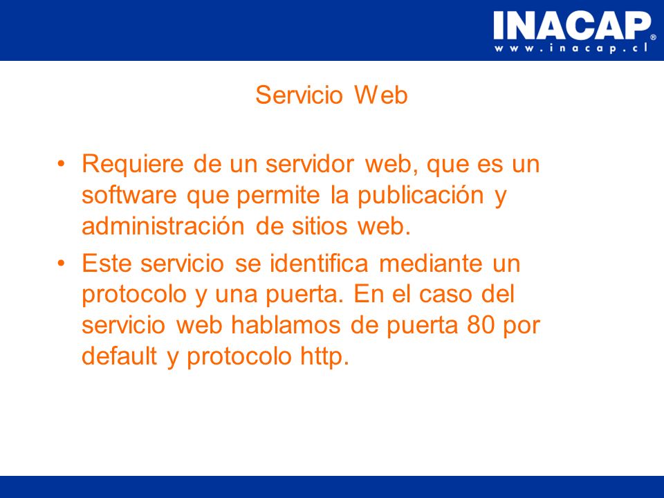 Conceptos de Servicios Tipos de Servicios: –Servicios de Nombres: Independencia de IP Trabajo Jerarquico de dominio.