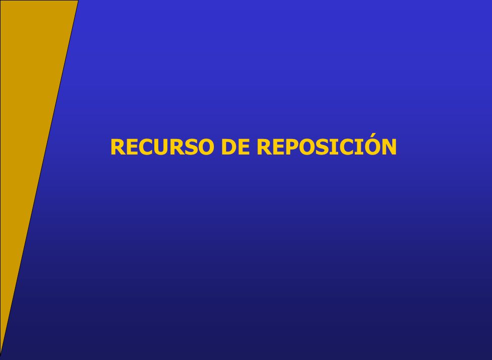 RECURSO DE REPOSICIÓN