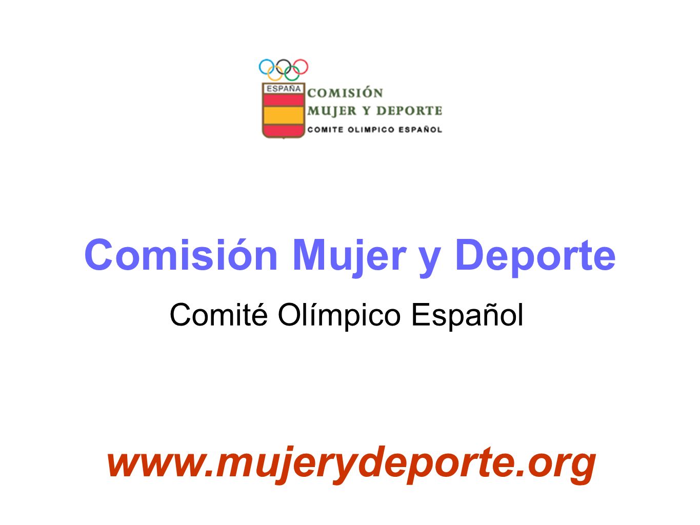Comisión Mujer y Deporte   Comité Olímpico Español