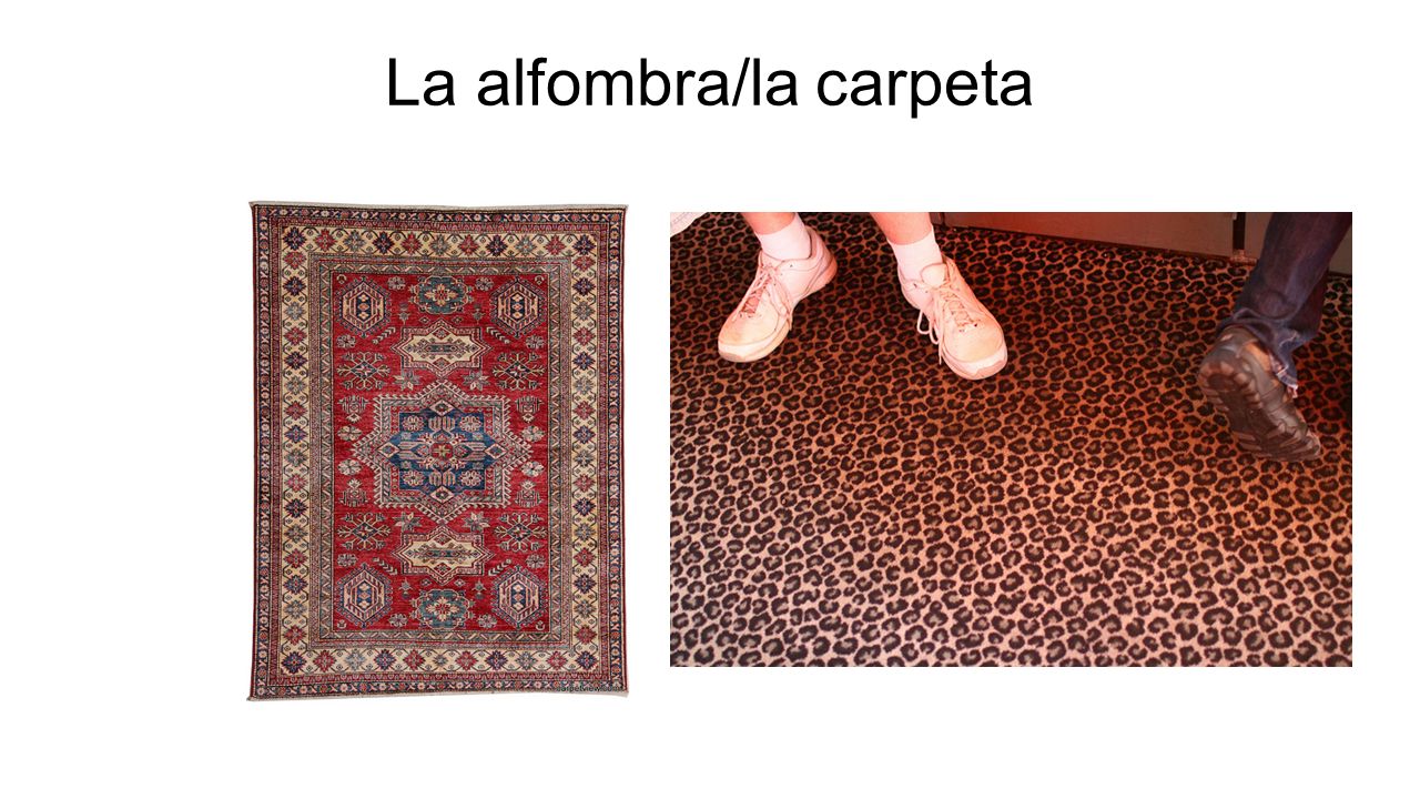 La alfombra/la carpeta
