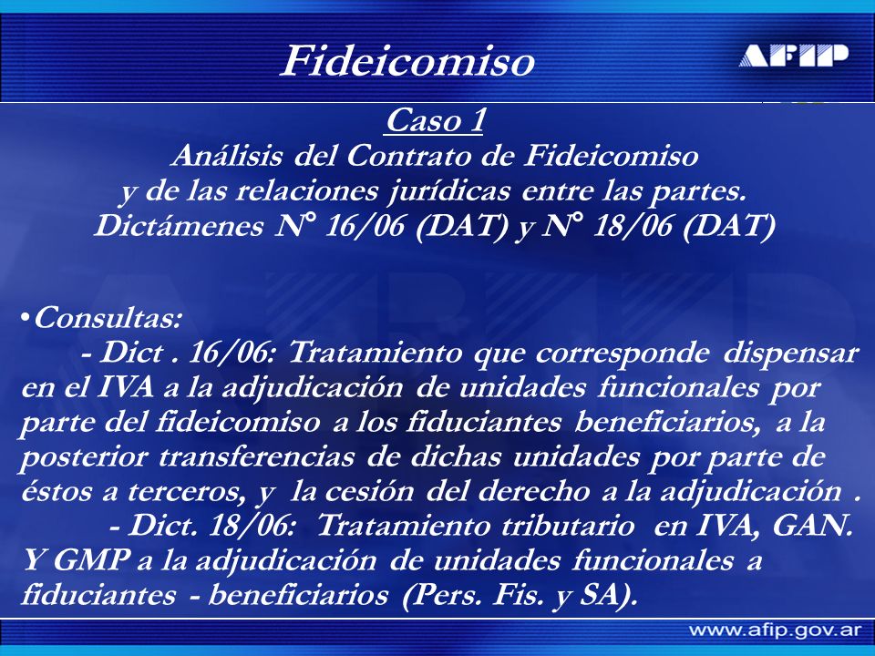 Fideicomiso Caso 1 Análisis del Contrato de Fideicomiso y de las relaciones jurídicas entre las partes.