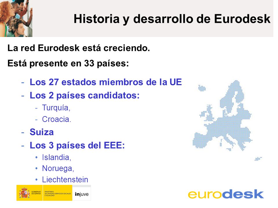 Historia y desarrollo de Eurodesk La red Eurodesk está creciendo.