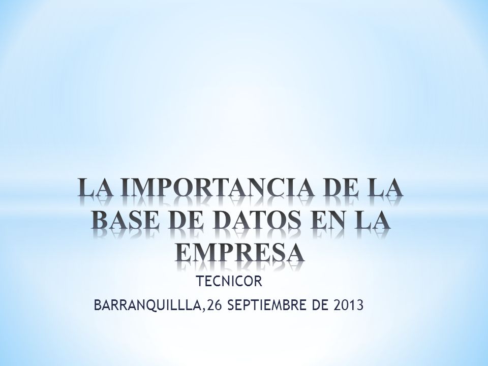 TECNICOR BARRANQUILLLA,26 SEPTIEMBRE DE 2013