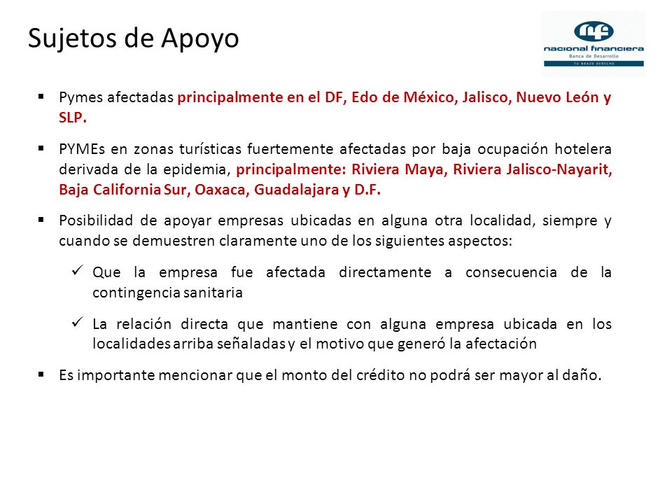 Pymes afectadas principalmente en el DF, Edo de México, Jalisco, Nuevo León y SLP.