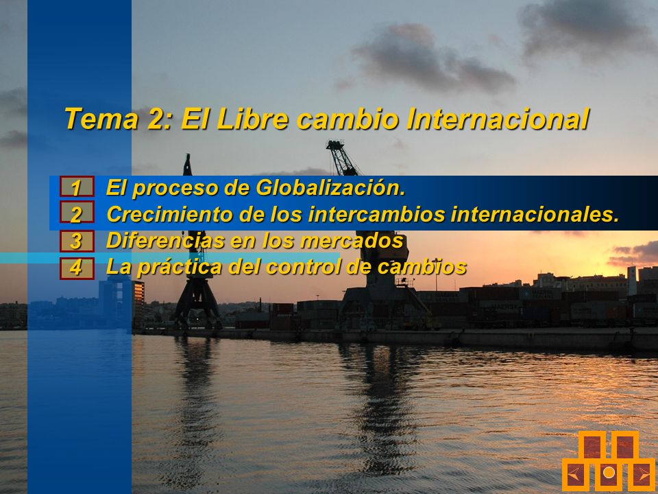 Tema 2: El Libre cambio Internacional El proceso de Globalización.