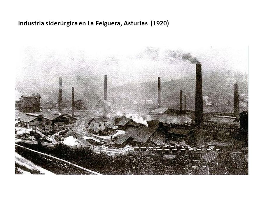 Industria siderúrgica en La Felguera, Asturias (1920)