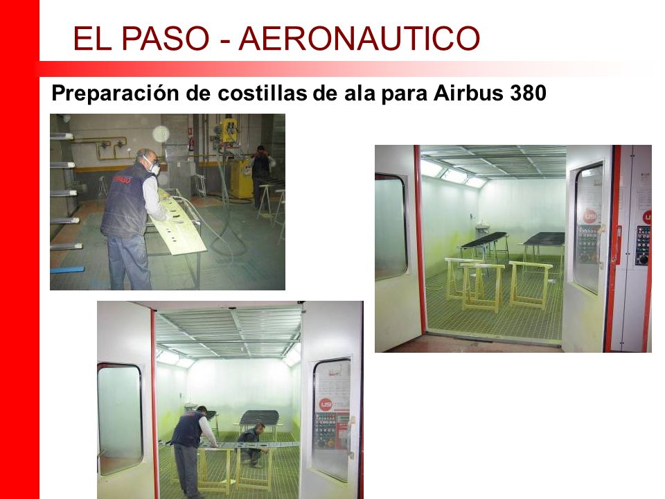 Preparación de costillas de ala para Airbus 380 EL PASO - AERONAUTICO