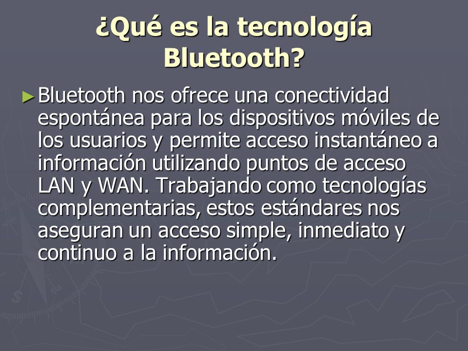 ¿Qué es la tecnología Bluetooth.