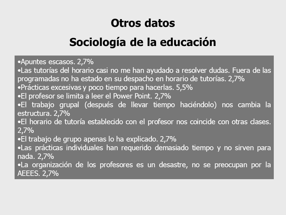 Otros datos Sociología de la educación Apuntes escasos.