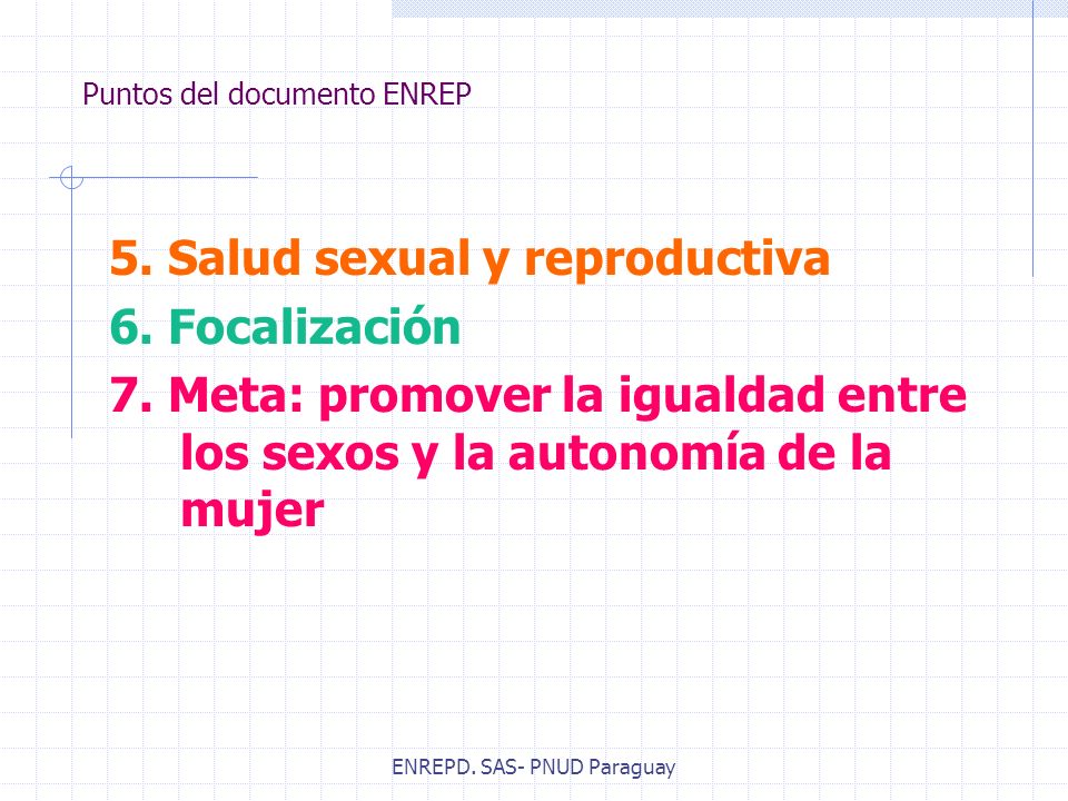 ENREPD. SAS- PNUD Paraguay Puntos del documento ENREP 5.