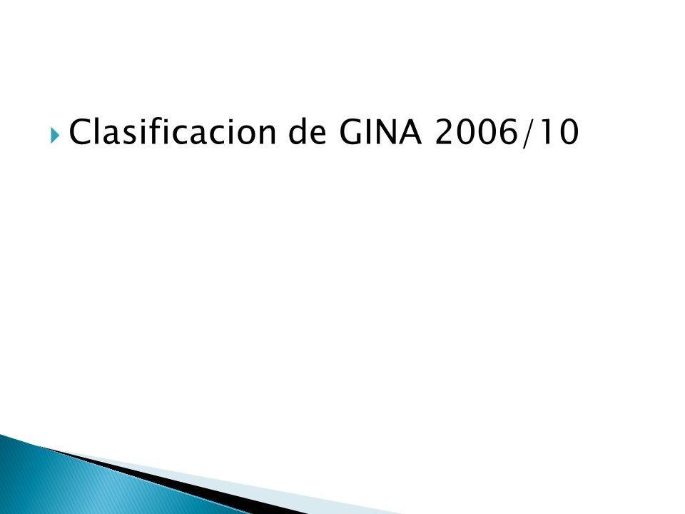 Clasificacion de GINA 2006/10