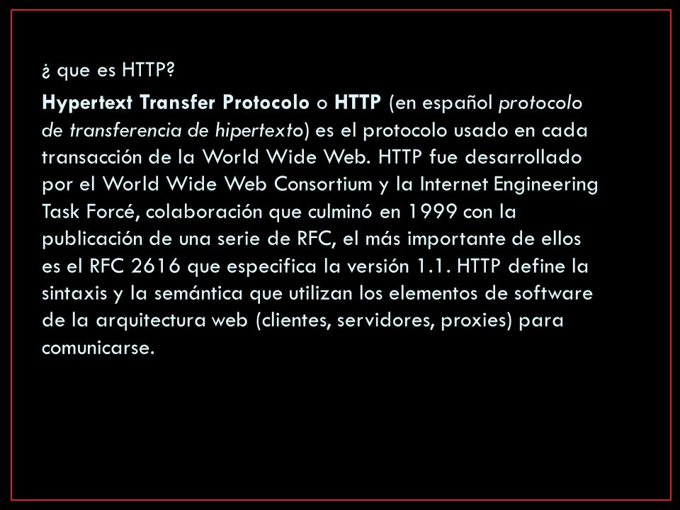 ¿ que es HTTP.