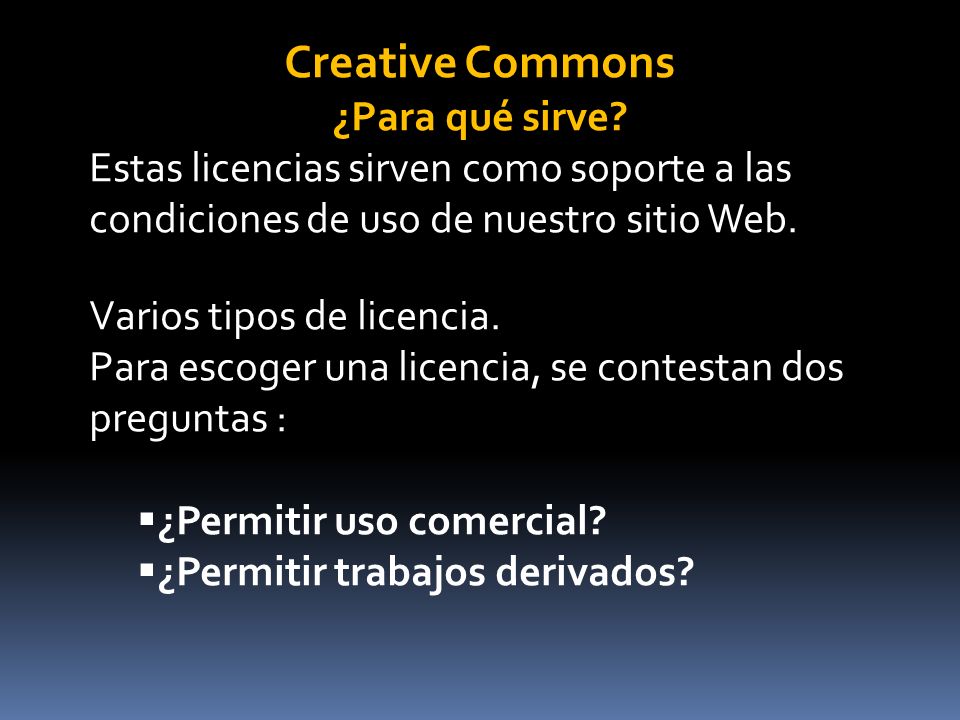 Creative Commons ¿Para qué sirve.