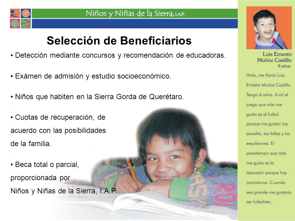 Selección de Beneficiarios Detección mediante concursos y recomendación de educadoras.