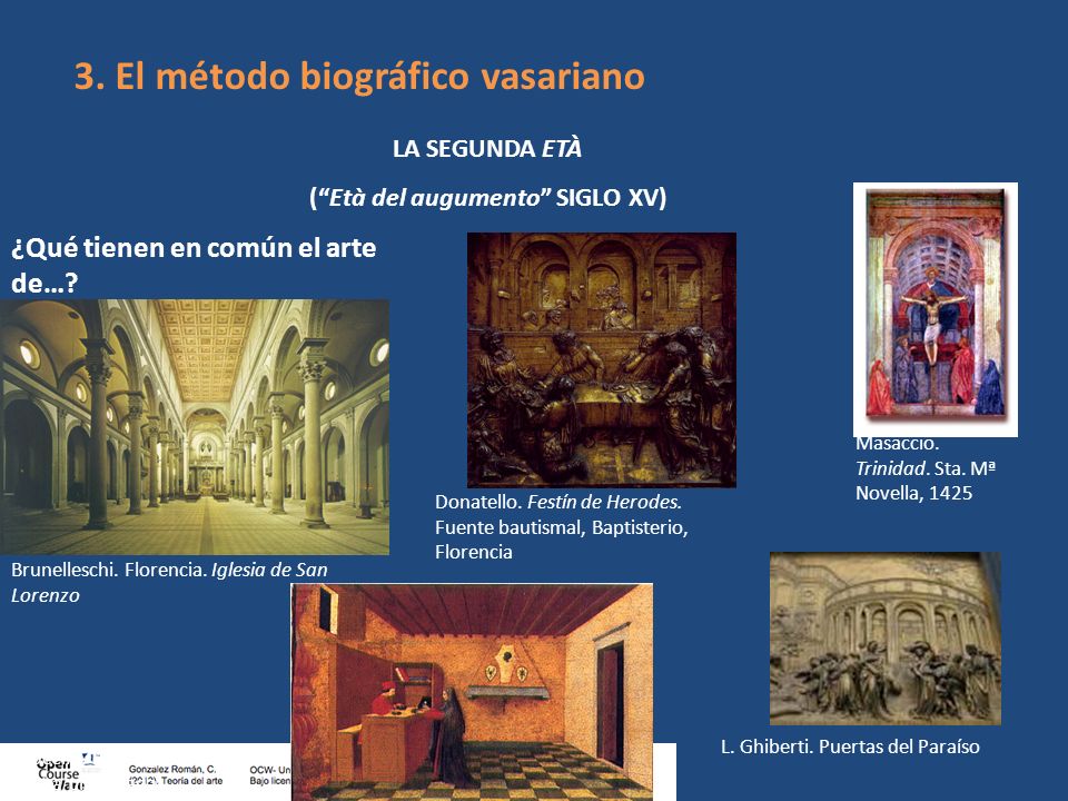 Tema 2 Vasari Y Los Origenes De La Historia Del Arte Tabla De