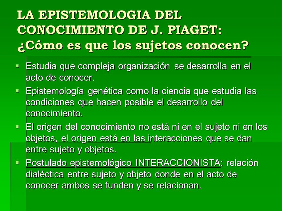 TEORIA DE LA INTELIGENCIA DE JEAN PIAGET CONCEPTOS GENERALES