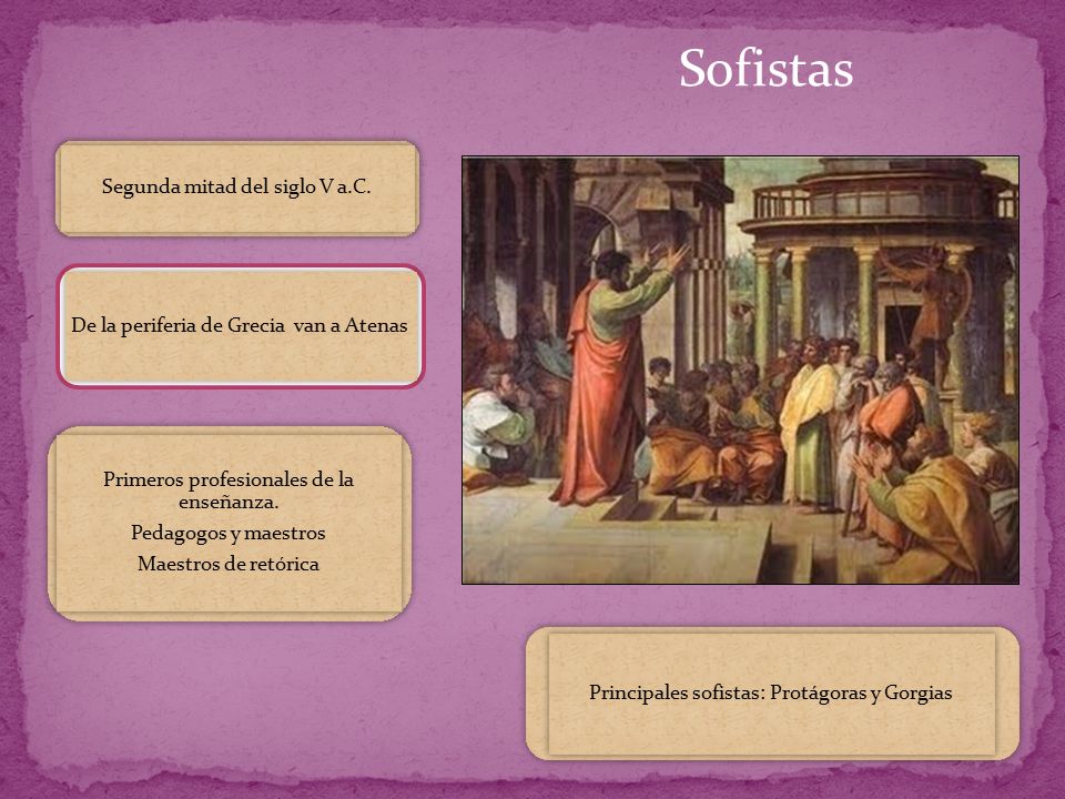 Sofistas Segunda mitad del siglo V a.C.