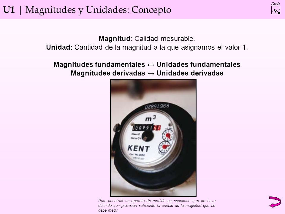 U1 | Magnitudes y Unidades: Concepto Magnitud: Calidad mesurable.