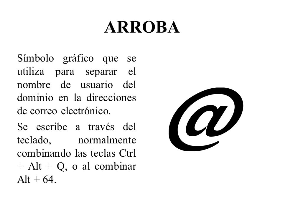 Símbolo arroba (@): qué es y qué significa - Significados