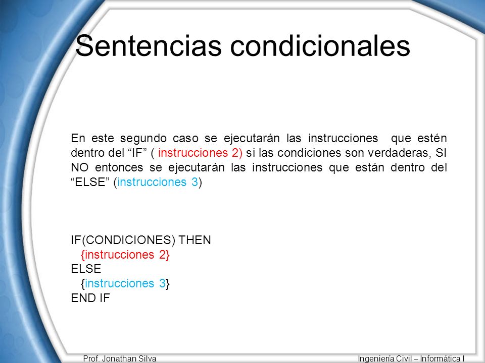 Prof Jonathan Silva Ingeniería Civil Informática I Ingeniería Civil Informática I Clase Ppt 7526