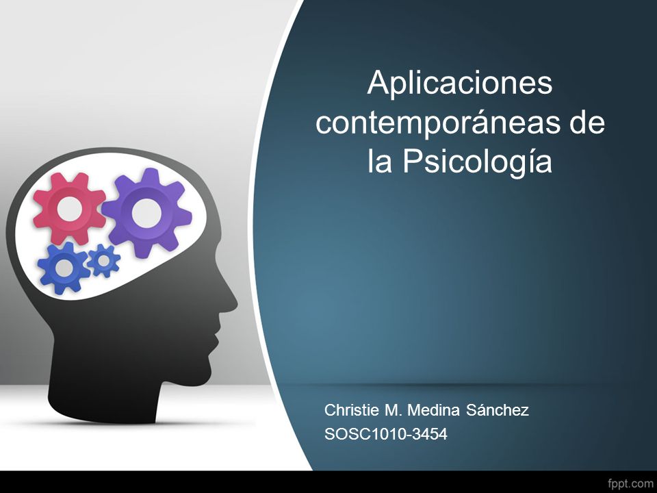 Aplicaciones contemporáneas de la Psicología Christie M. Medina Sánchez SOSC