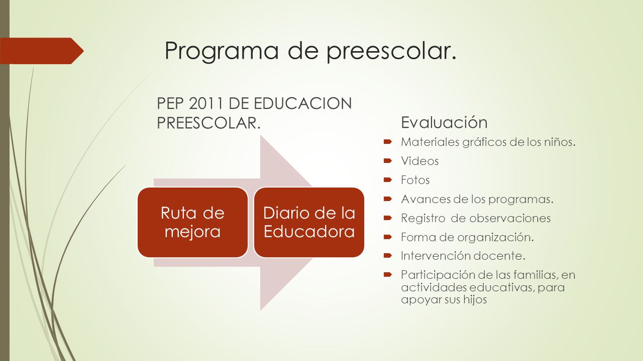 Programa de preescolar. PEP 2011 DE EDUCACION PREESCOLAR.