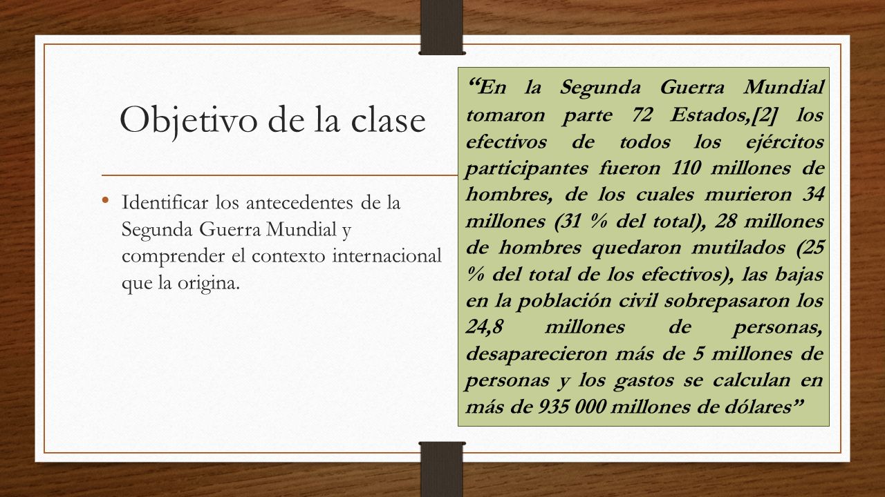 ANTECEDENTES SEGUNDA GUERRA MUNDIAL (1939 – 1945). - ppt descargar