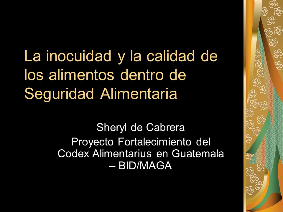 La Inocuidad Y La Calidad De Los Alimentos Dentro De Seguridad Alimentaria Sheryl De Cabrera 7908