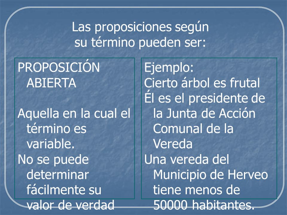 Resultado de imagen para proposiciÃ³n abierta ejemplos