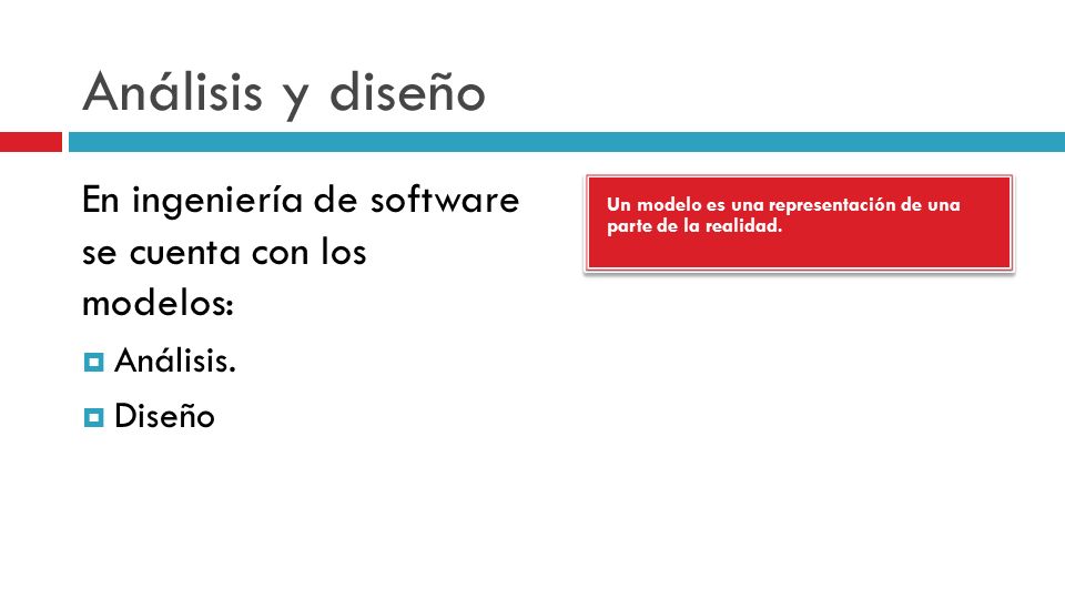 SOBRE LA DIFERENCIA ENTRE ANÁLISIS Y DISEÑO. Porqué es relevante para la  interpretación de los modelos en la ingeniería dirigida por modelos. - ppt  descargar