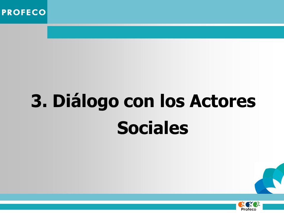 3. Diálogo con los Actores Sociales