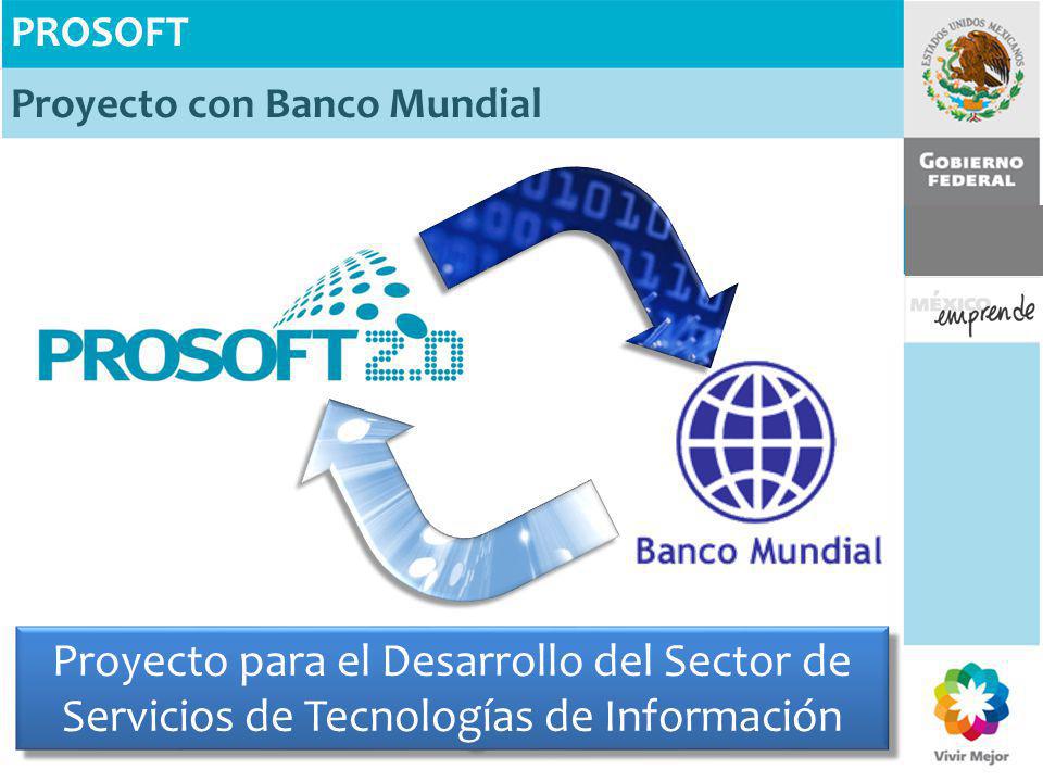 PROSOFT Proyecto con Banco Mundial Proyecto para el Desarrollo del Sector de Servicios de Tecnologías de Información