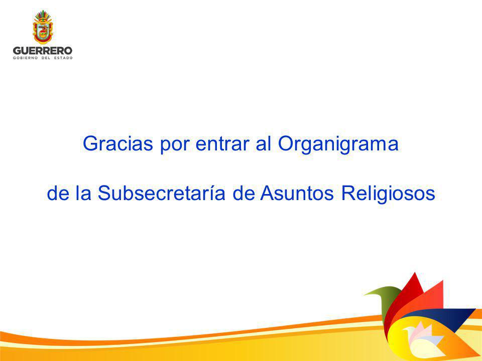Gracias por entrar al Organigrama de la Subsecretaría de Asuntos Religiosos