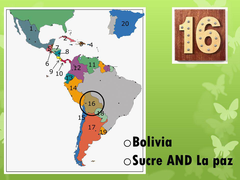 o Bolivia o Sucre AND La paz