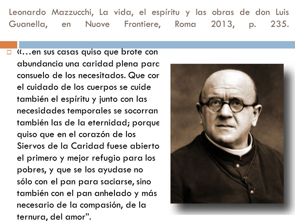 LAS «OBRAS DE MISERICORDIA» En algunos escritos de Don Guanella PROVINCIA  CRUZ DEL SUR ARGENTINA CHILE PARAGUAY Año del Jubileo ppt descargar