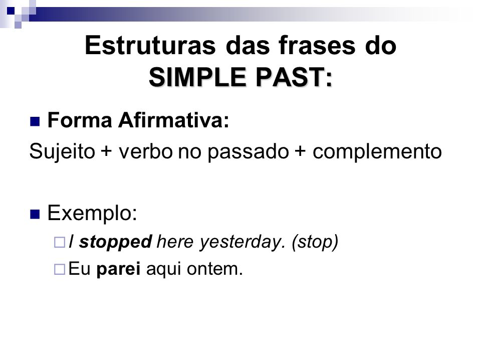 Forma Afirmativa Do Verbo To Be Exemplos