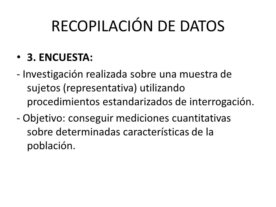 RECOPILACIÓN DE DATOS 3.