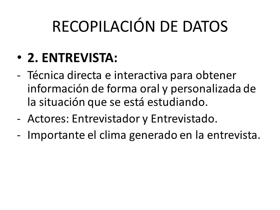 RECOPILACIÓN DE DATOS 2.