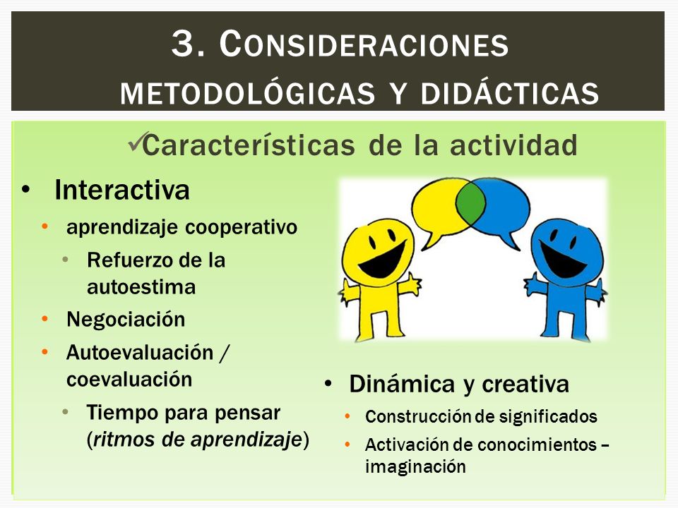 Características de la actividad 3.