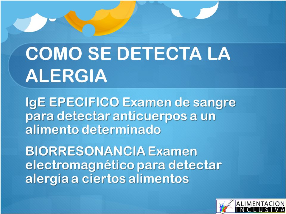 Examen de sangre para detectar alergias