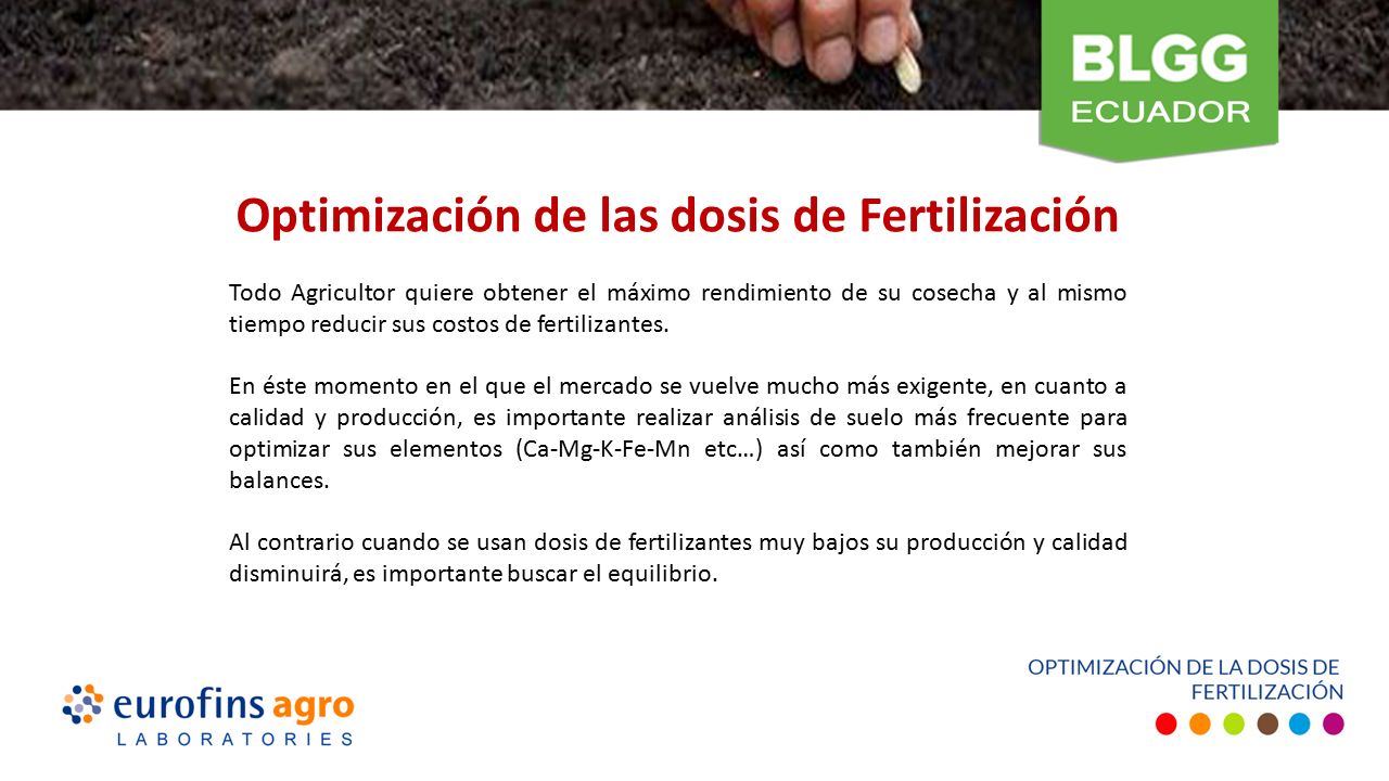 Optimización de las dosis de Fertilización Todo Agricultor quiere obtener el máximo rendimiento de su cosecha y al mismo tiempo reducir sus costos de fertilizantes.