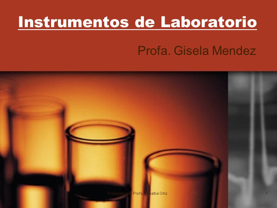 1 Instrumentos de Laboratorio Preparado por Profa. Rosalba Ortiz Profa. Gisela Mendez