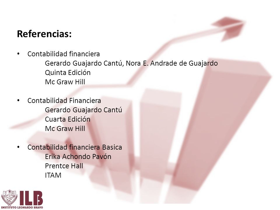 Referencias: Contabilidad financiera Gerardo Guajardo Cantú, Nora E.