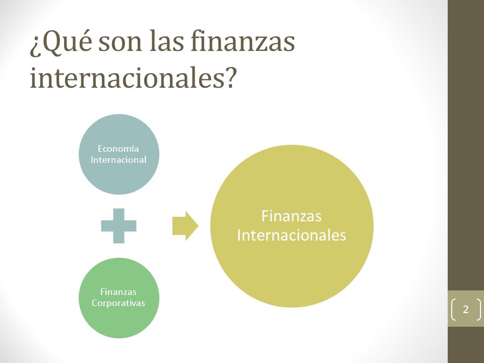¿Qué son las finanzas internacionales.