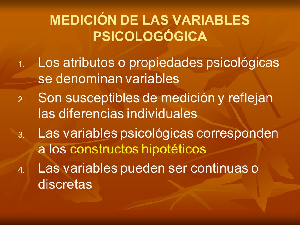 MEDICIÓN DE LAS VARIABLES PSICOLOGÓGICA