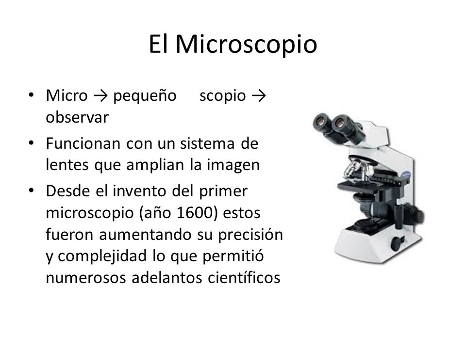 para agregar Existe A fondo El Microscopio. Micro → pequeño scopio → observar Funcionan con un sistema  de lentes que amplian la imagen Desde el invento del primer microscopio (año.  - ppt descargar