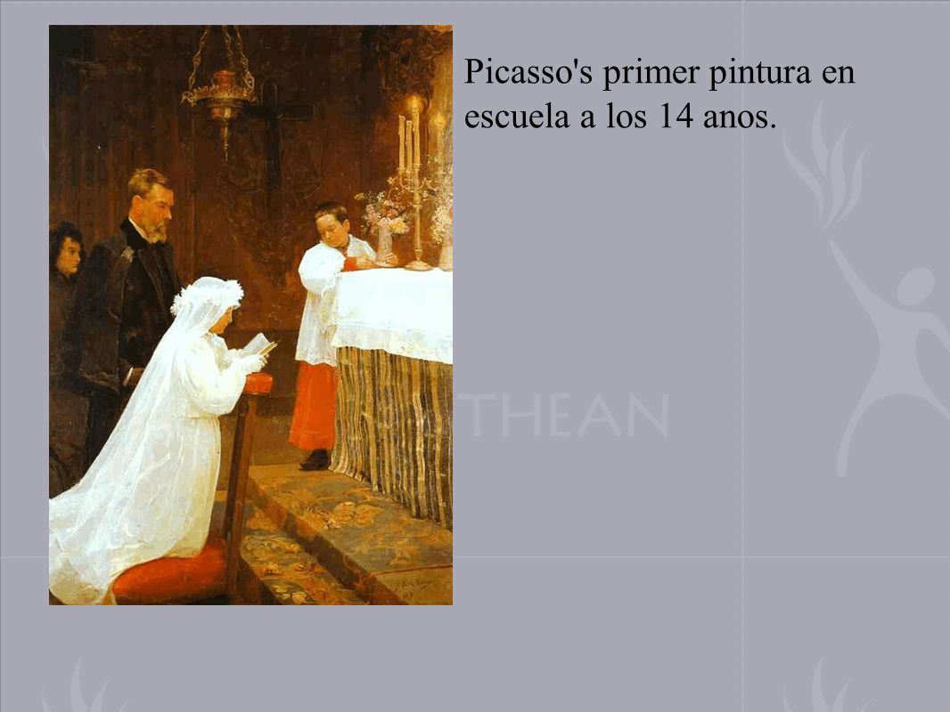 Picasso s primer pintura en escuela a los 14 anos.