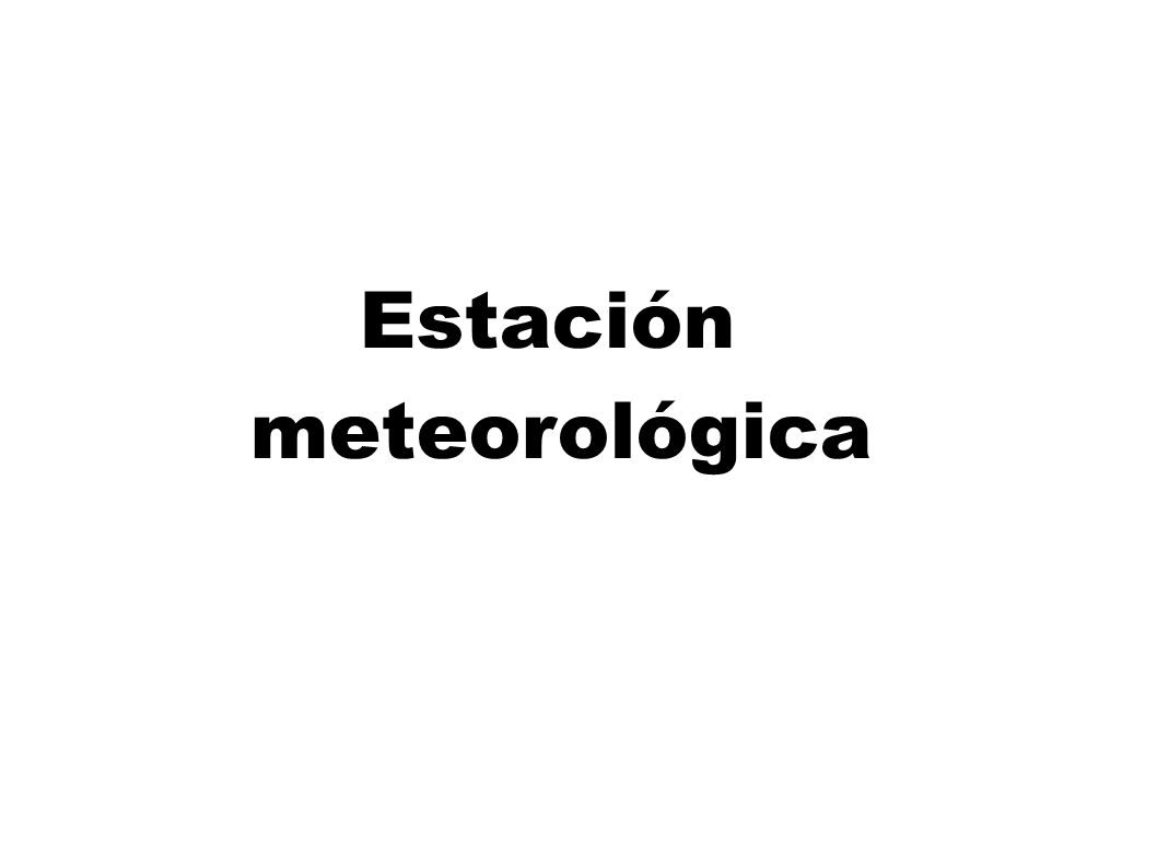 Estación meteorológica